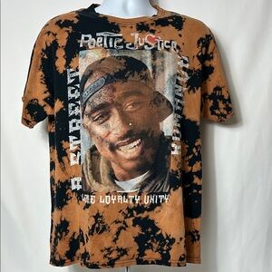 Real Chemistry Men’s Large Tie Dye Poetic Justice Tupac Graphics T-shirt